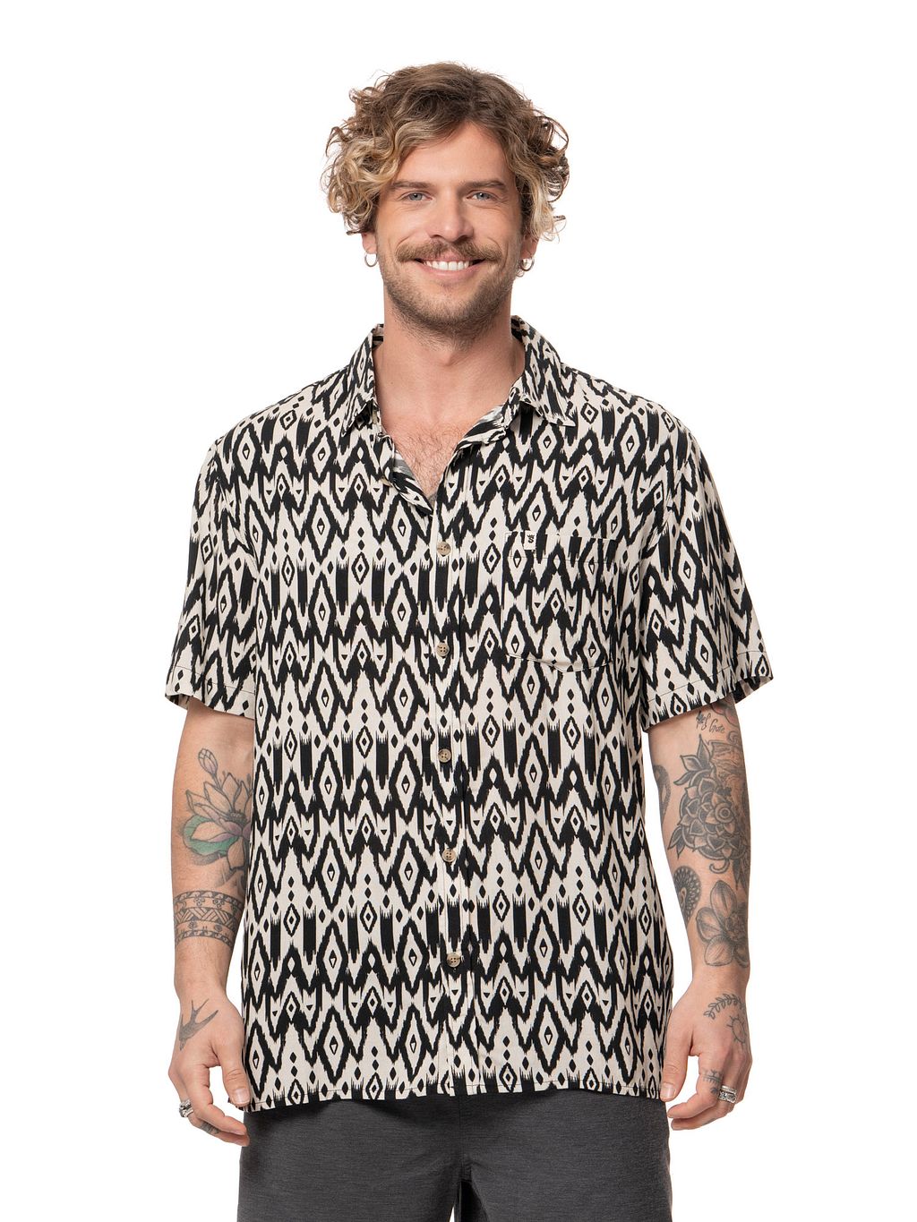 Camisa Gap Popelina Standard Fit Manga Corta Hombre