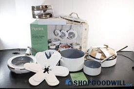 7pc Nonstick Ceramic Coated Aluminum Cookware Set Blue - Figmint™