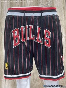 Chicago Bulls Black with Red Pinstripes JUST DON Shorts