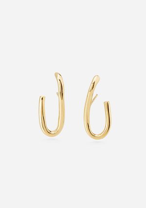 Oval Link Earrings 18k Gold Plated OS