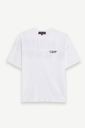 Oversize Fit Beyaz Renkli Erkek Tişört - OVERSIZED TEE 006 – LES