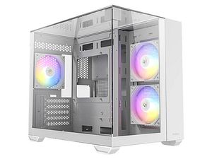 DeepCool CG330 3F WH Micro-ATX Case - White [R-CG330-WHNGM3-G]