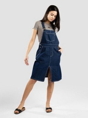 Denim Midi Overall Dress