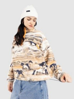 Helvetia II Printed Cropped Half Snap Zip Ho