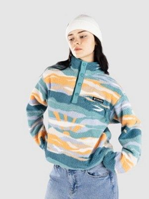 Helvetia II Printed Cropped Half Snap Zip Ho