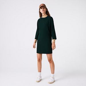 Lacoste Kadin Gomlek Yaka Truvakar Kollu Yesil Elbise Ef1938 38y Lacoste