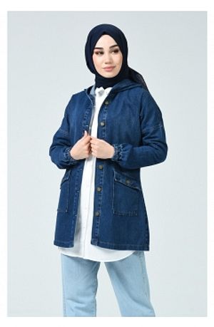 Dugmeli Kot Ceket 6063 01 Lacivert Sefamerve