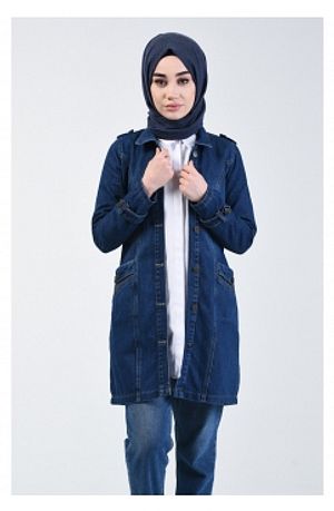 Dugmeli Kot Ceket 6063 01 Lacivert Sefamerve