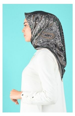 Karaca Dijital Rayon Esarp 90692 06 Yesil Sari Sefamerve