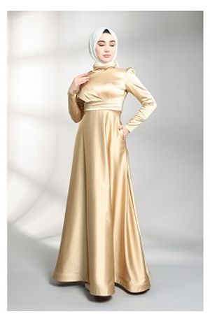 Allerli Saten Abiye Elbise 4832 03 Cagla Yesili Sefamerve