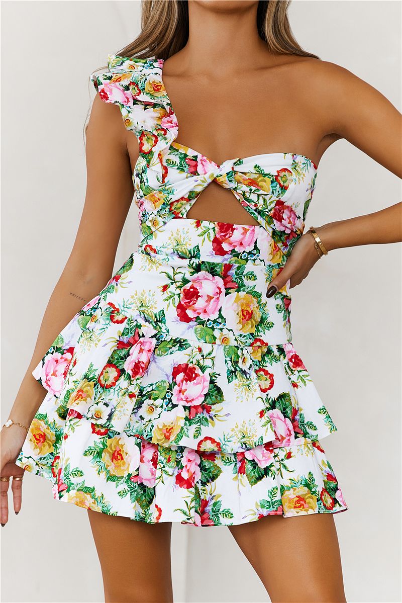 HELLO MOLLY Ruffled Out Dress Floral Print