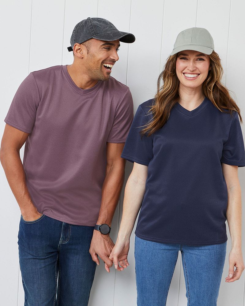 Breathable Short Sleeve V-Neck Top