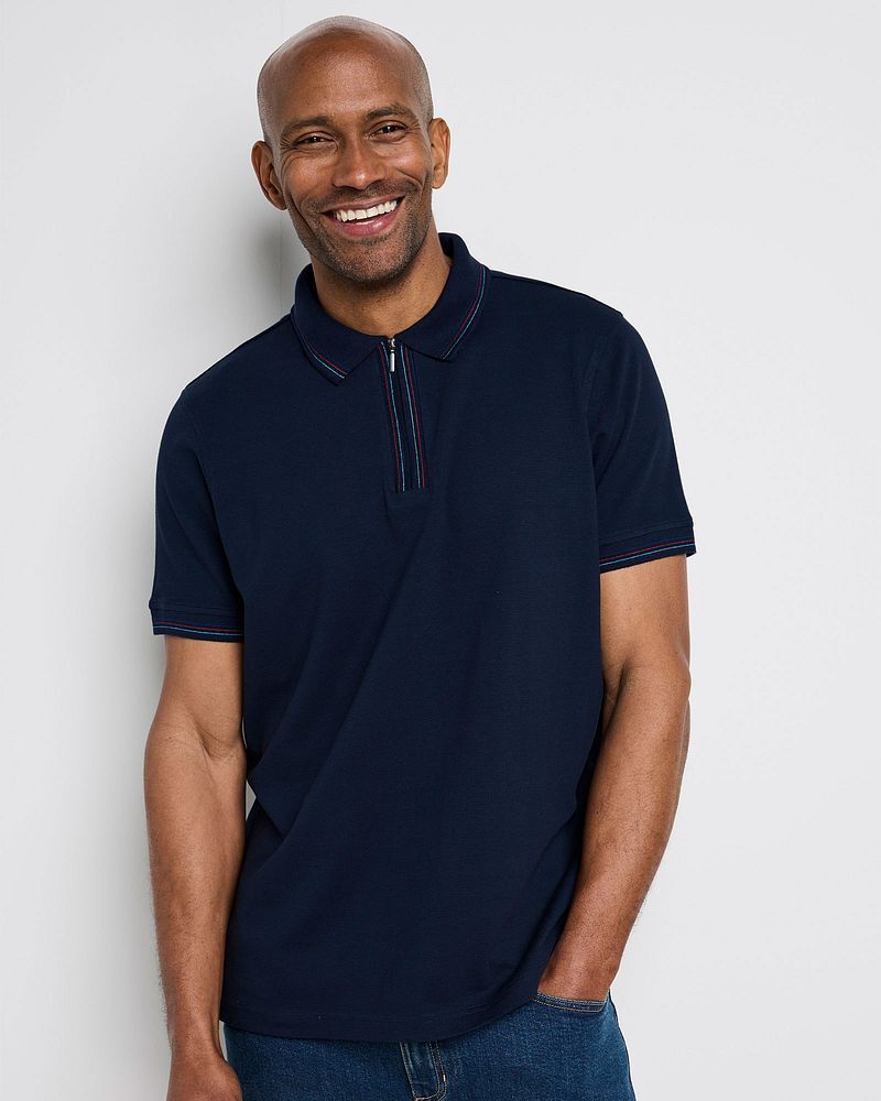 Help For Heroes Short Sleeve Zip Neck Polo Shirt
