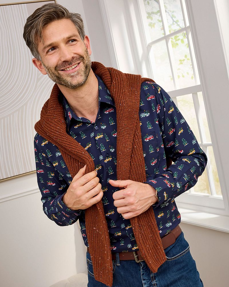 Luxury Long Sleeve Soft Touch Print Shirt