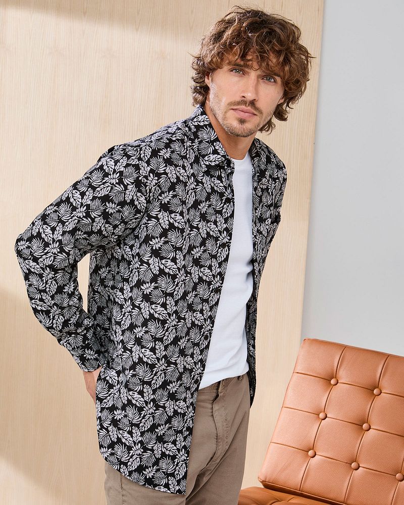 Signature Long Sleeve Soft Touch Print Shirt