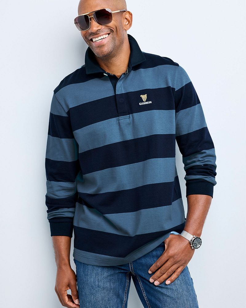 Guinness™ Long Sleeve Hooped Rugby Shirt
