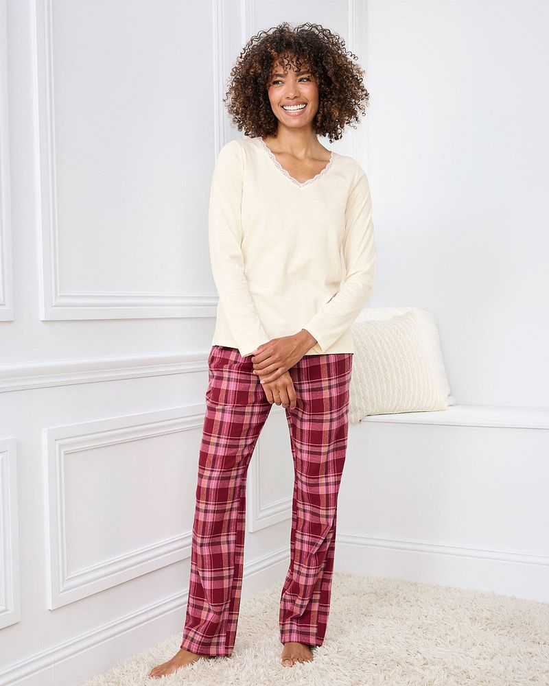 2 Pack Cotton Lace Trim Tops